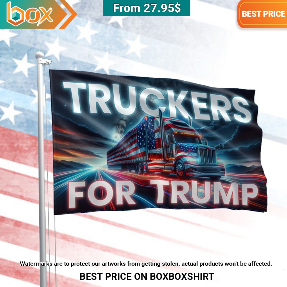 Truckers For Trump American Flag Radiant and glowing Pic dear