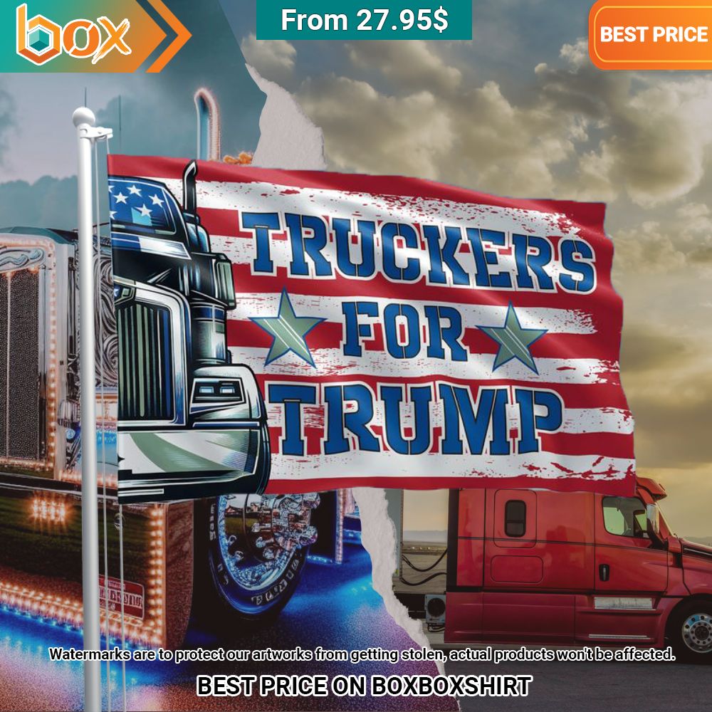 Truckers For Trump US Flag It is too funny