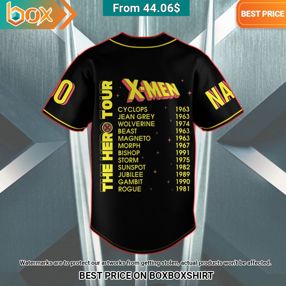 X Men The Hero Tour Custom Baseball Jersey You look different and cute
