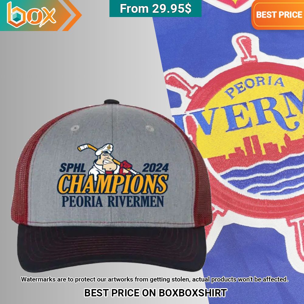 2024 Peoria Rivermen SPHL President's Cup Champions Cap Good click