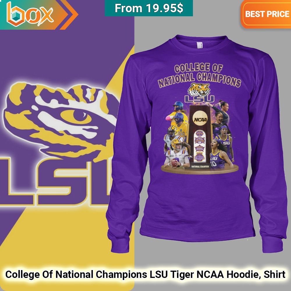 College Of National Champions LSU Tiger NCAA Hoodie, Shirt 54