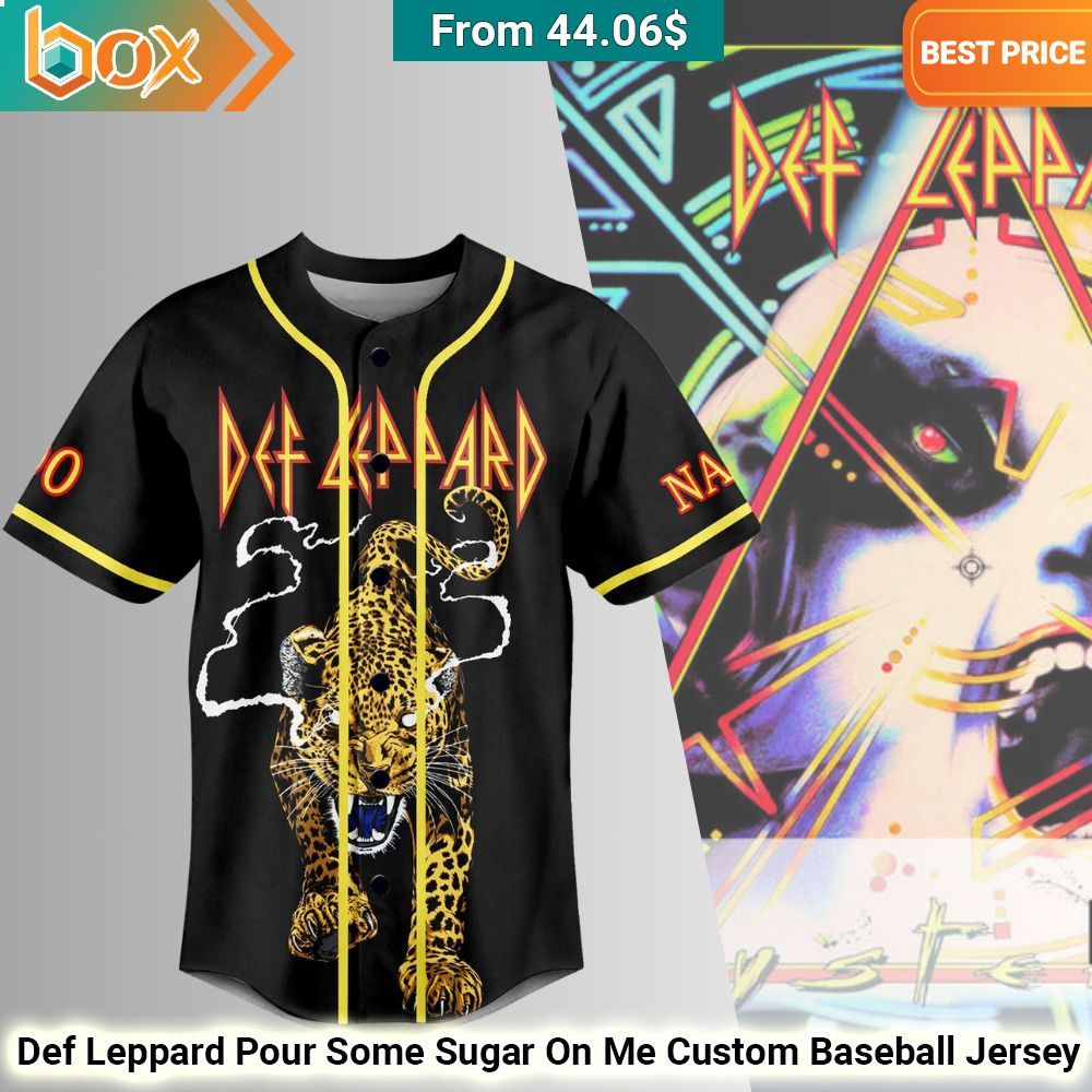 Def Leppard Pour Some Sugar On Me Custom Baseball Jersey