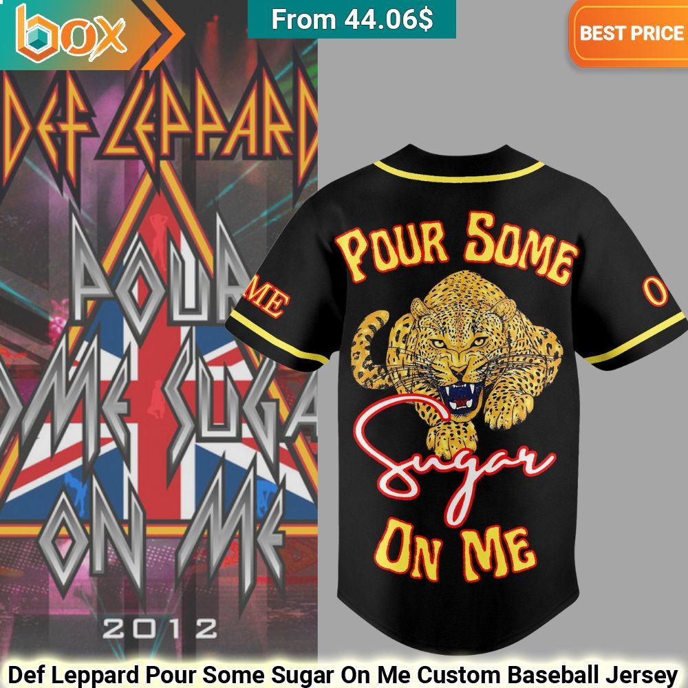 Def Leppard Pour Some Sugar On Me Custom Baseball Jersey 24