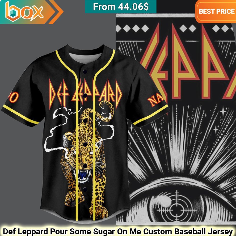 Def Leppard Pour Some Sugar On Me Custom Baseball Jersey 25