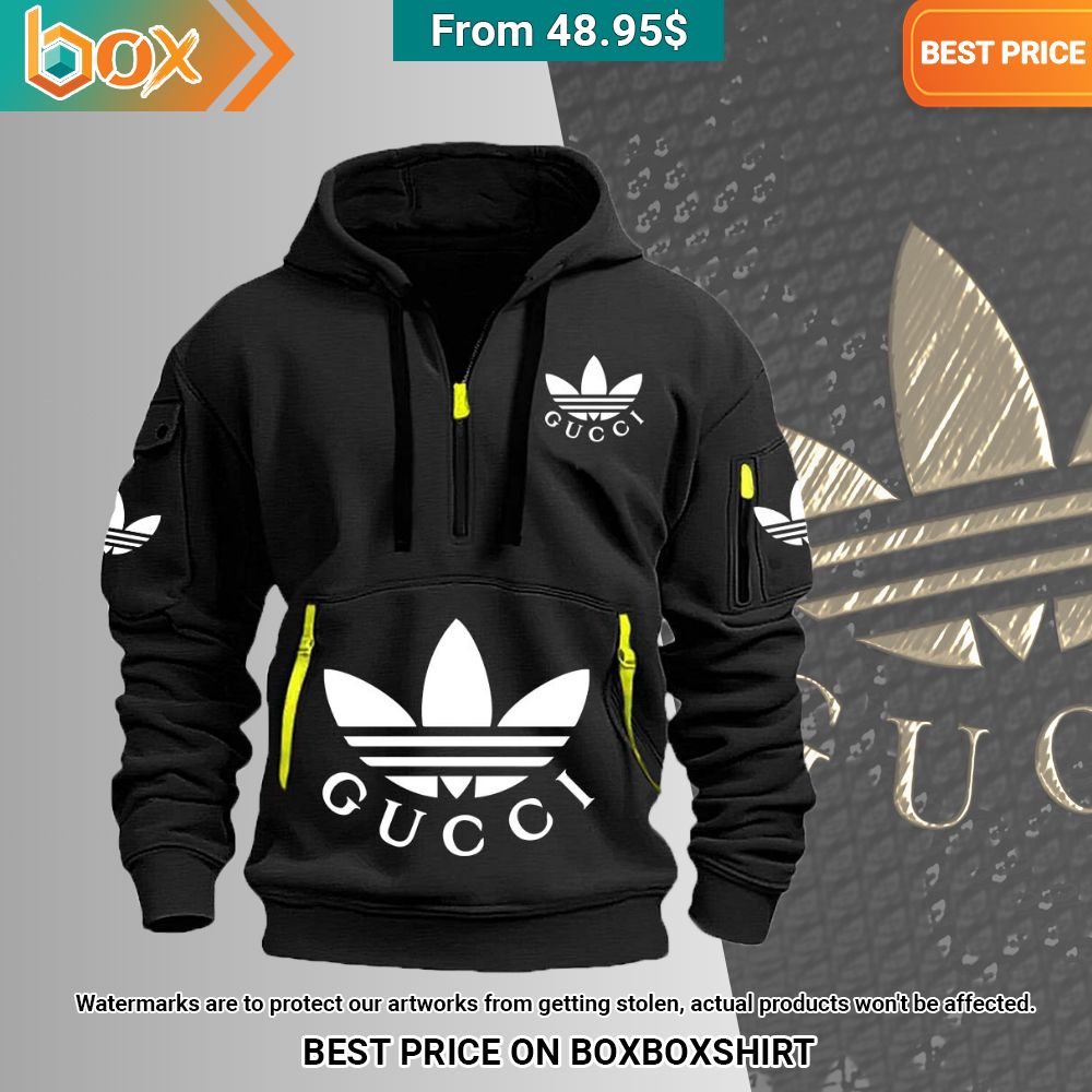 Gucci x Adidas Half Zip Heavy Hoodie