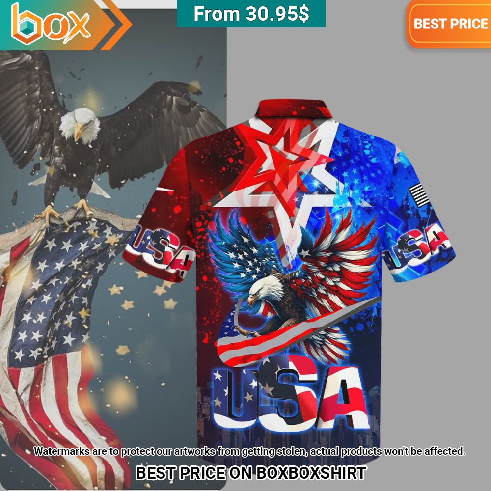 Independence Day x American Eagle Hawaiian Shirt Natural and awesome