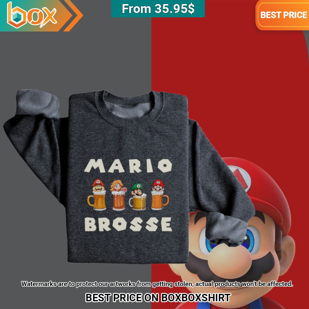 Mario Brosse Beer Sweatshirt Beautiful Mom, beautiful daughter