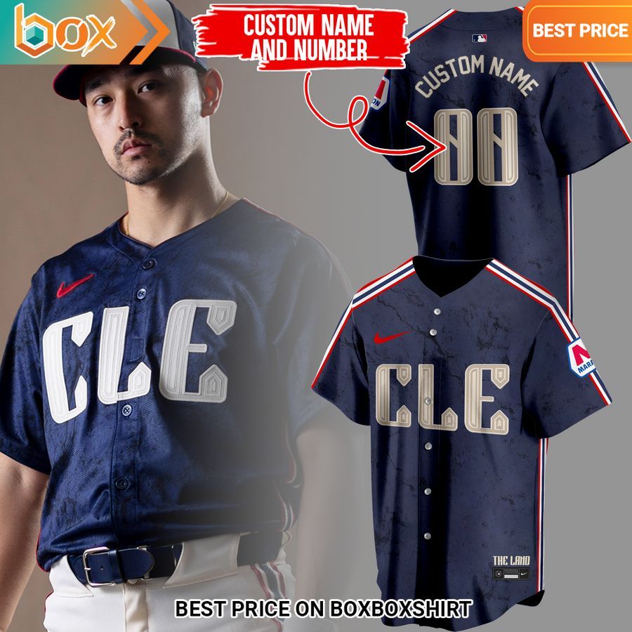 personalization cleveland guardians city connect baseball jersey 1