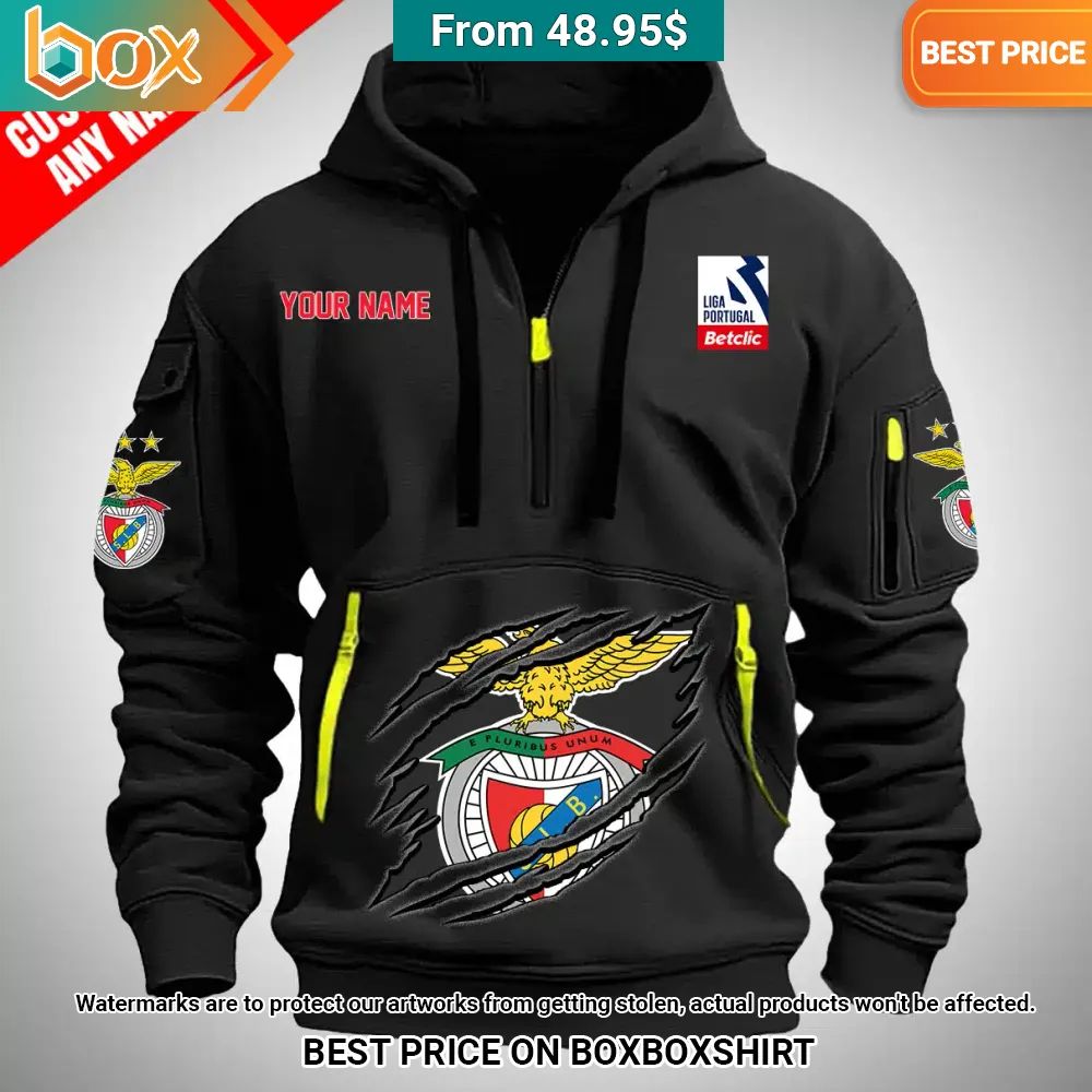 S.L. Benfica Custom Half Zip Heavy Hoodie