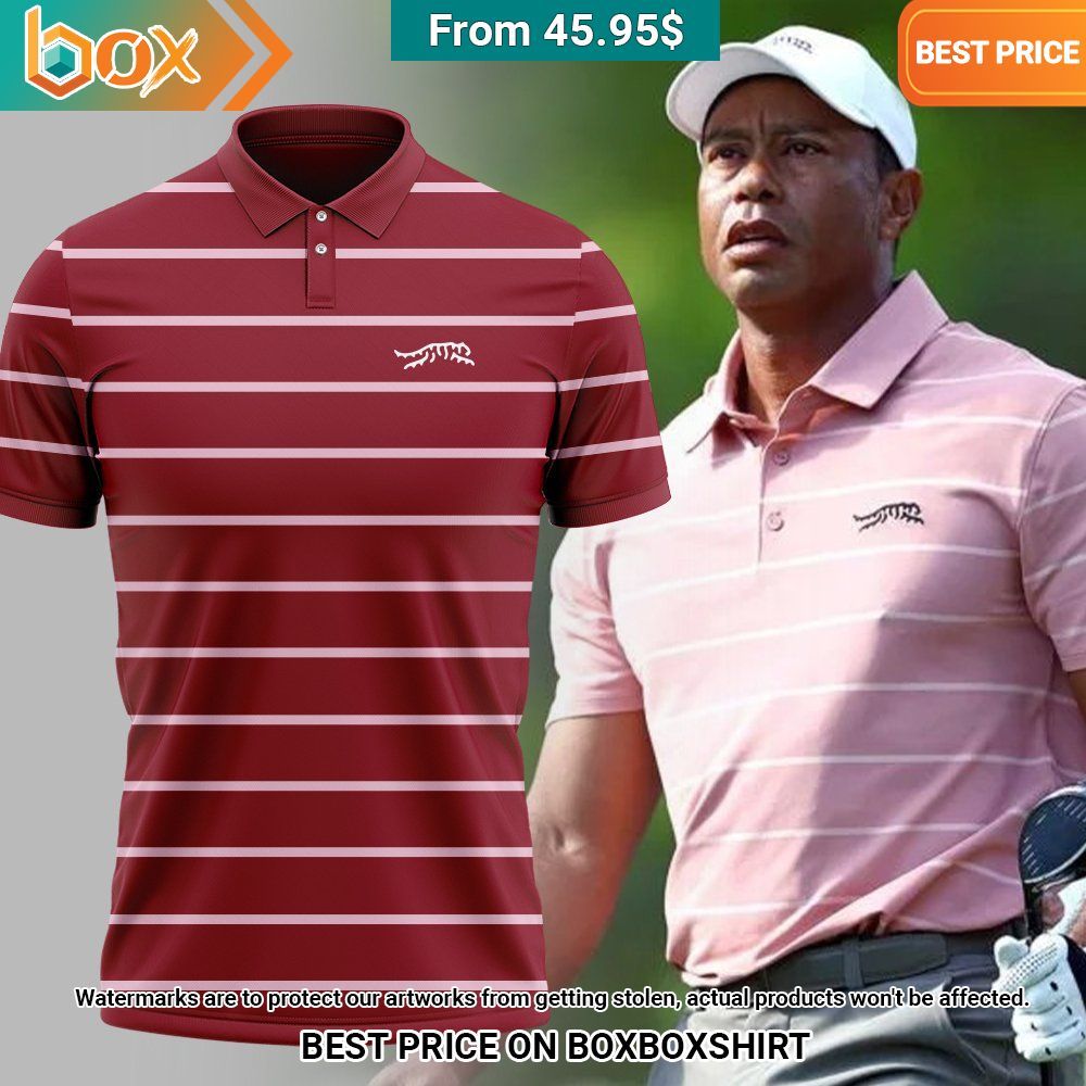 Tiger Woods New Logo Red Polo Shirt