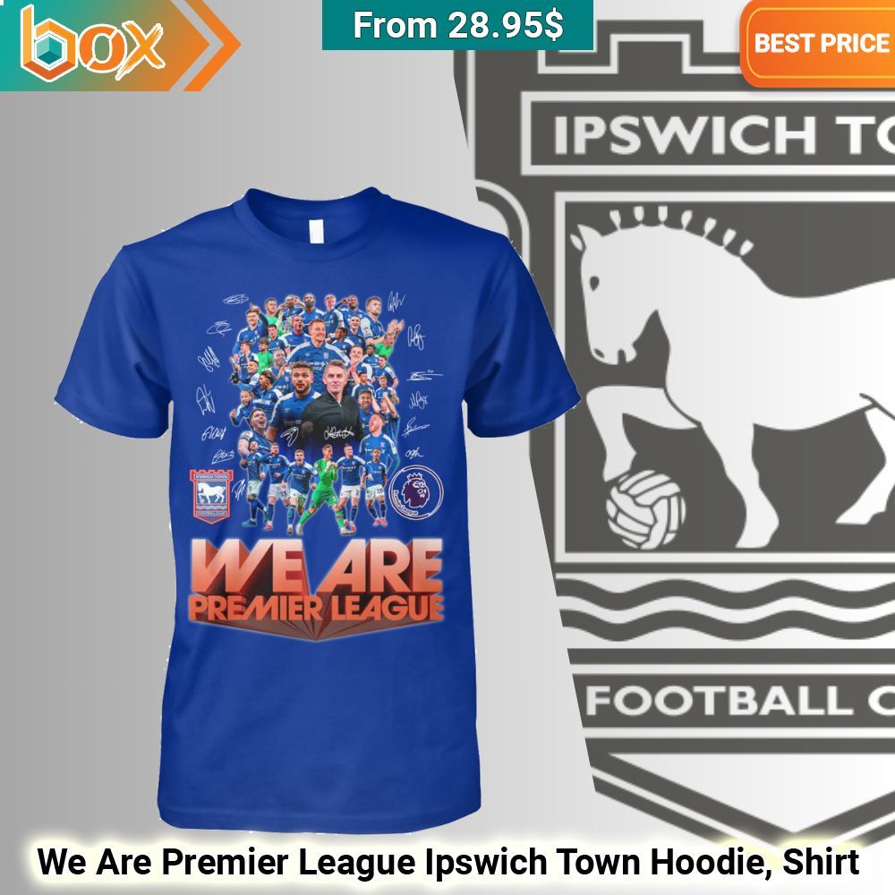 We Are Premier League Ipswich Town Hoodie, Shirt Stand easy bro