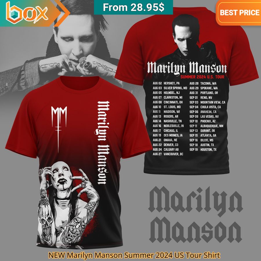 NEW Marilyn Manson Summer 2024 US Tour Shirt I like your dress, it is amazing