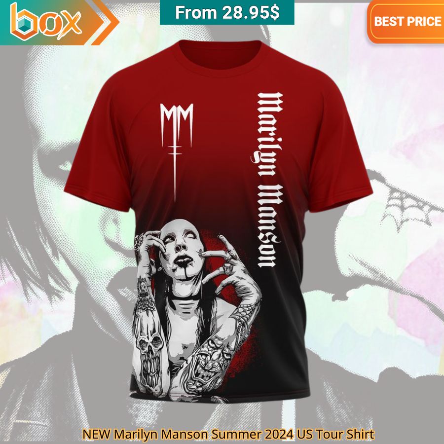 NEW Marilyn Manson Summer 2024 US Tour Shirt soft