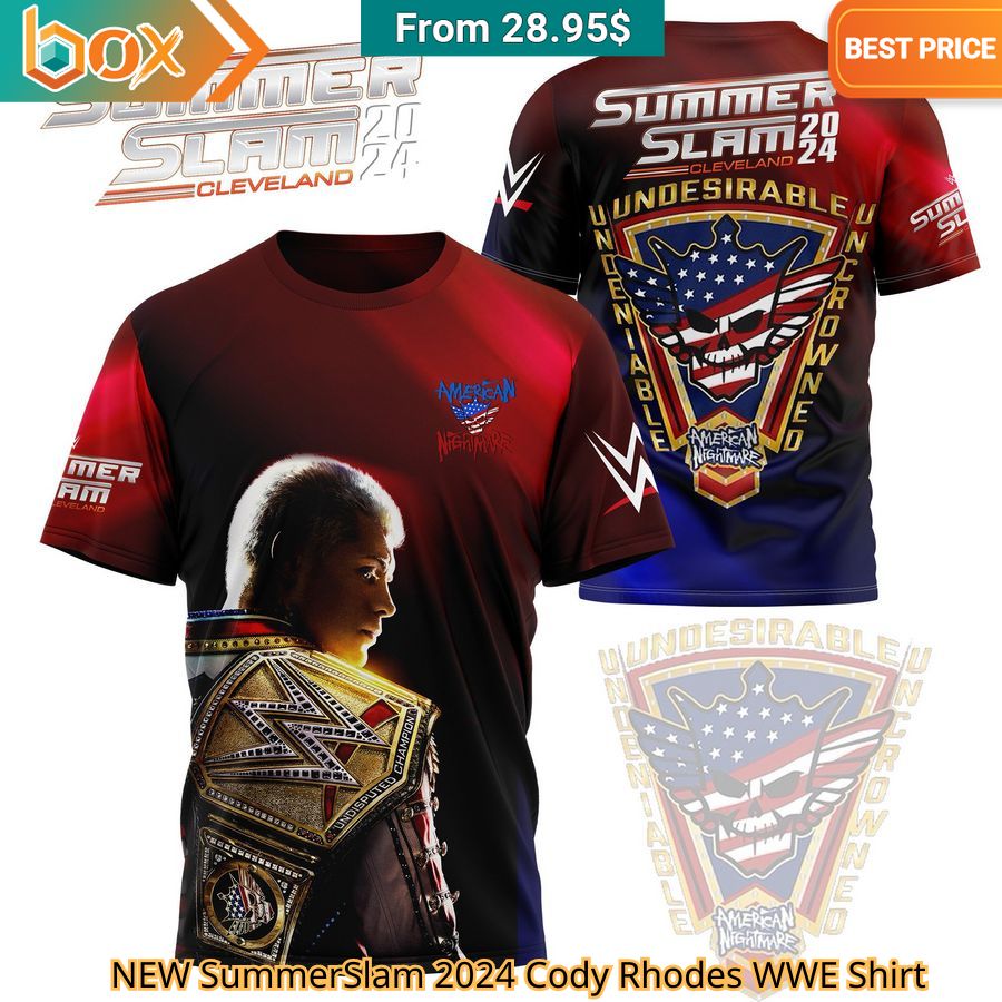 NEW SummerSlam 2024 Cody Rhodes WWE Shirt Cutting dash