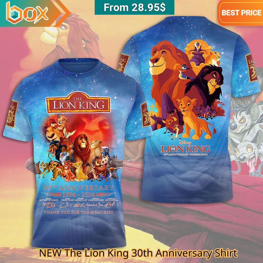 NEW The Lion King 30th Anniversary Shirt Cutting dash