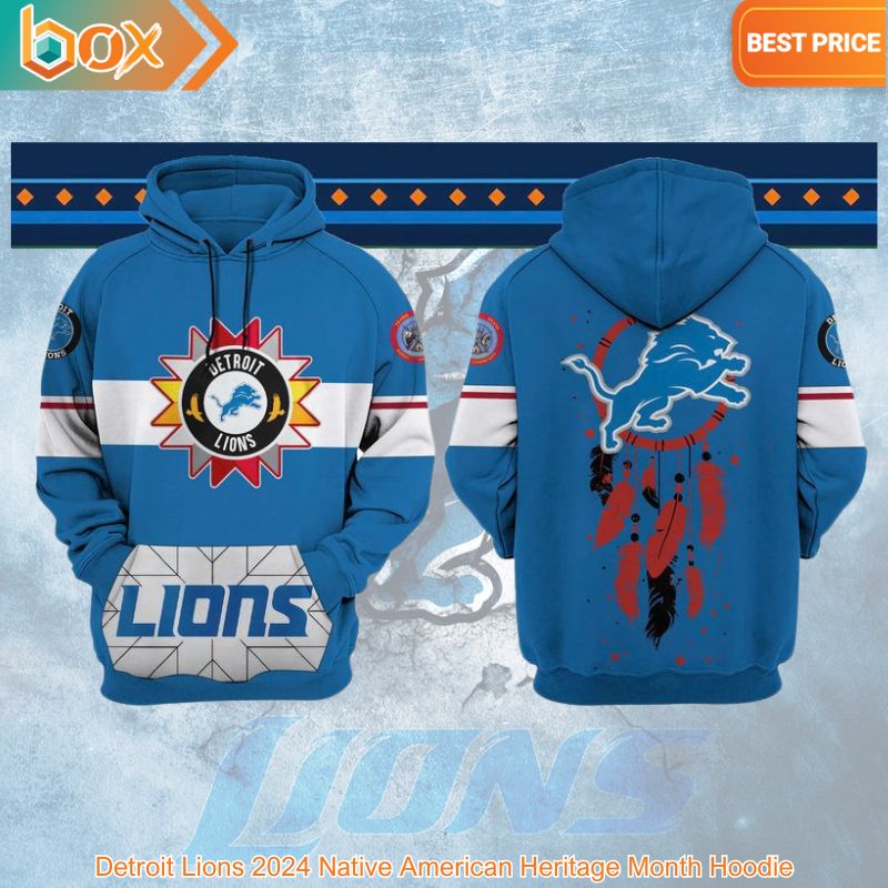 BEST Detroit Lions 2024 Native American Heritage Month Hoodie