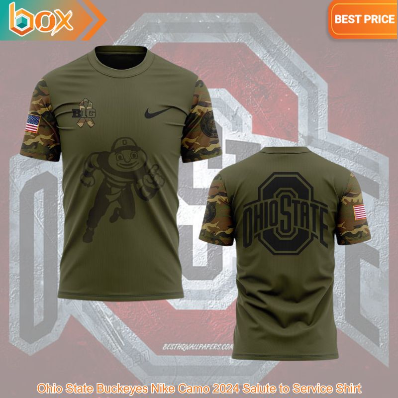 BEST Ohio State Buckeyes Nike Camo 2024 Salute to Service Shirt