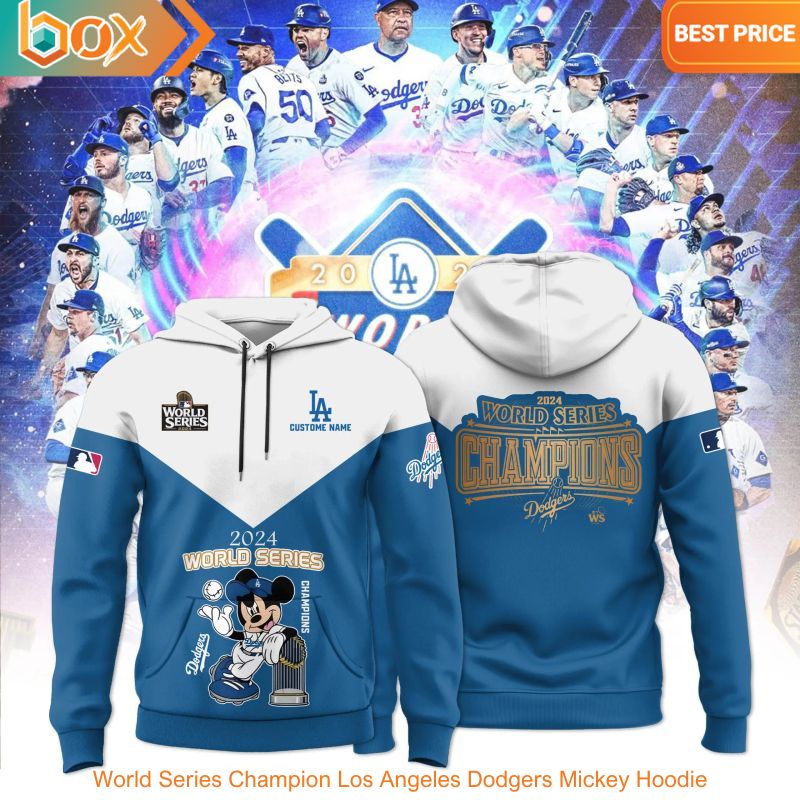 HOT World Series Champion Los Angeles Dodgers Mickey Hoodie