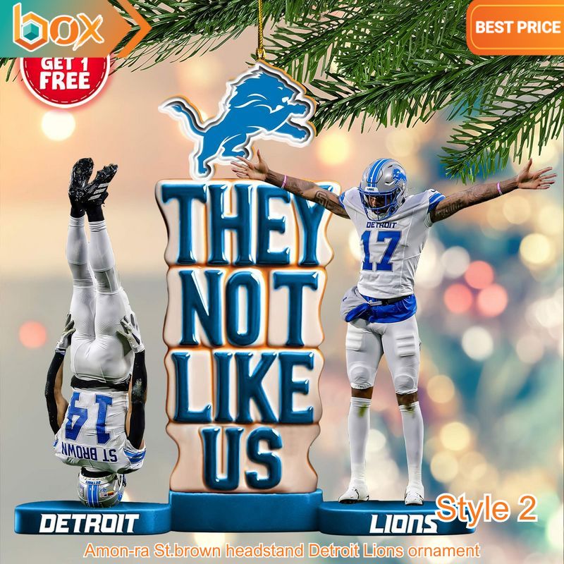 HOT Amon ra St.brown headstand Detroit Lions ornament