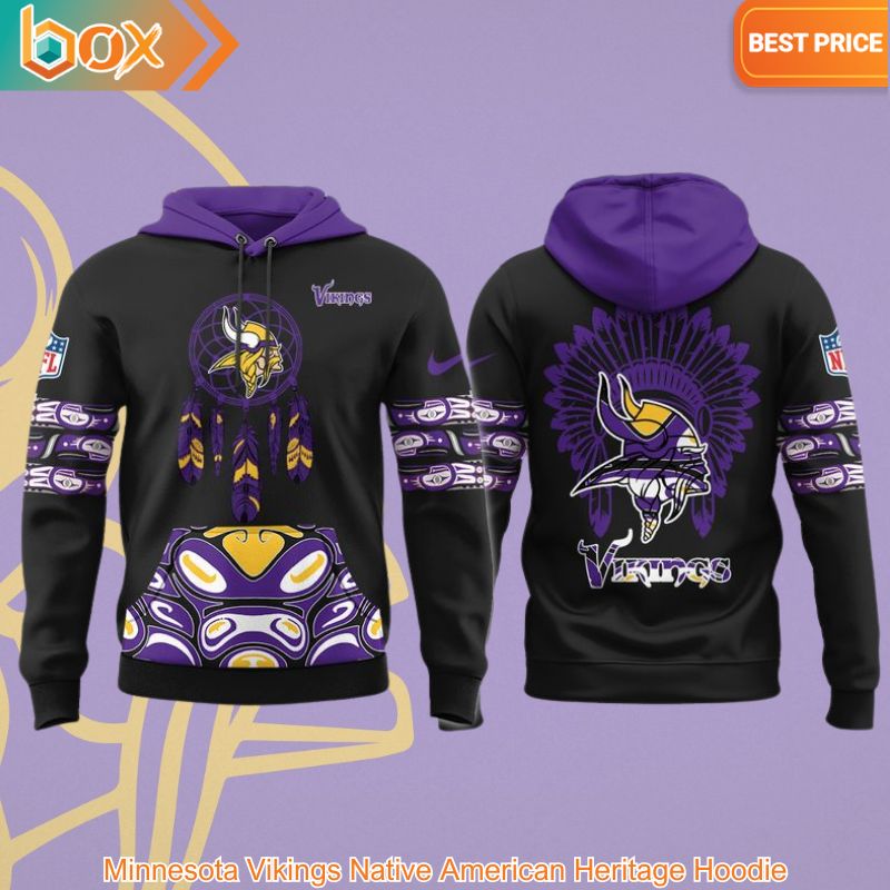 NEW Minnesota Vikings Native American Heritage Hoodie