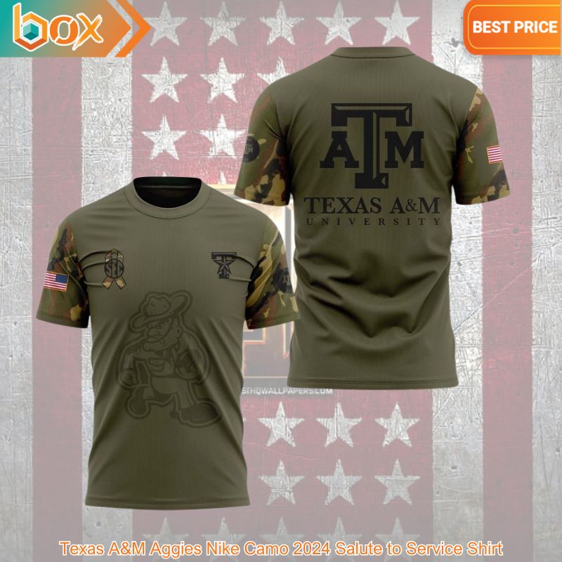 NEW Texas A&M Aggies Nike Camo 2024 Salute to Service Shirt