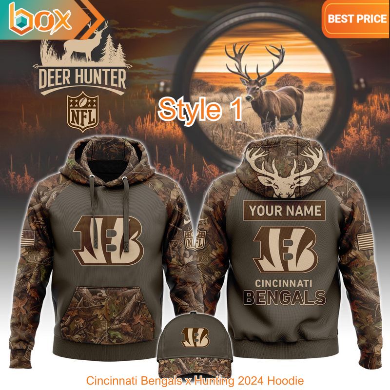 TOP Cincinnati Bengals x Hunting 2024 Hoodie