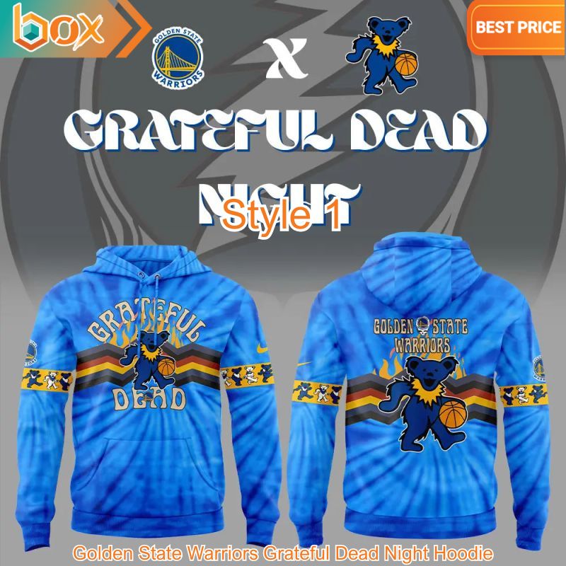 TOP Golden State Warriors Grateful Dead Night Hoodie