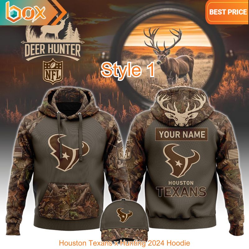 TOP Houston Texans x Hunting 2024 Hoodie