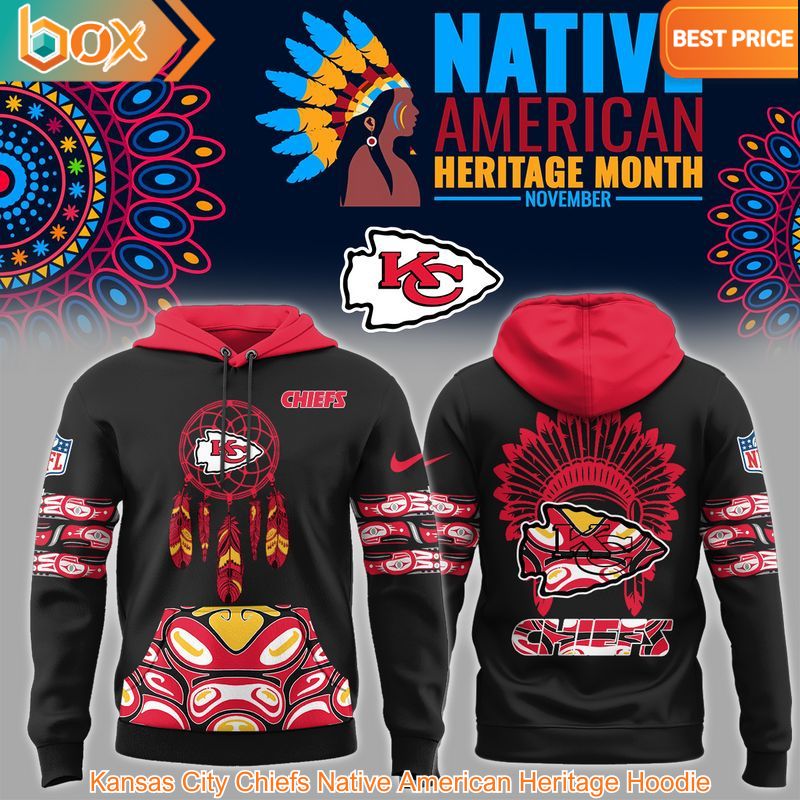 TOP Kansas City Chiefs Native American Heritage Hoodie