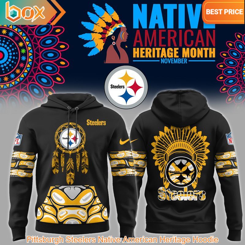 TOP Pittsburgh Steelers Native American Heritage Hoodie