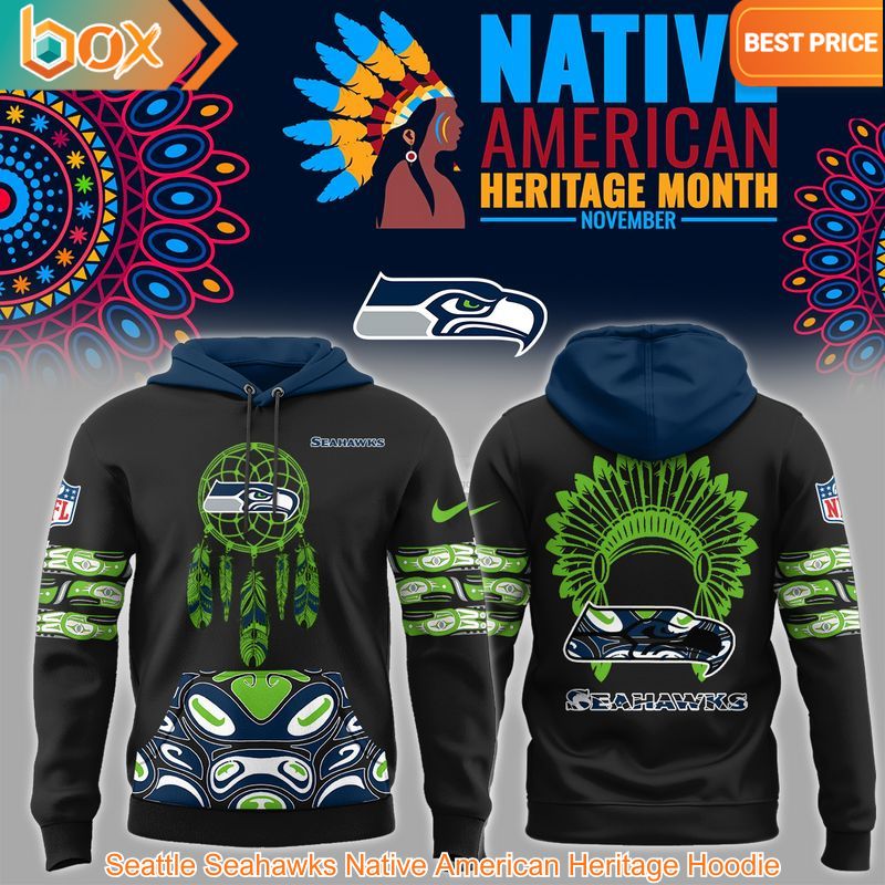 TOP Seattle Seahawks Native American Heritage Hoodie