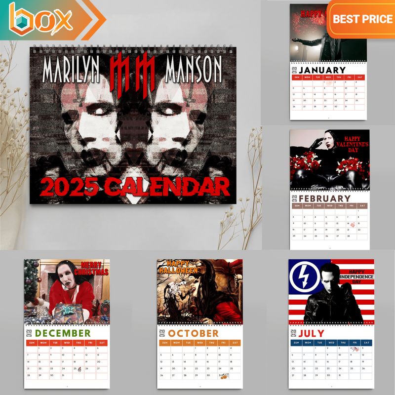 Marilyn Manson 2025 Calendar Natural and awesome