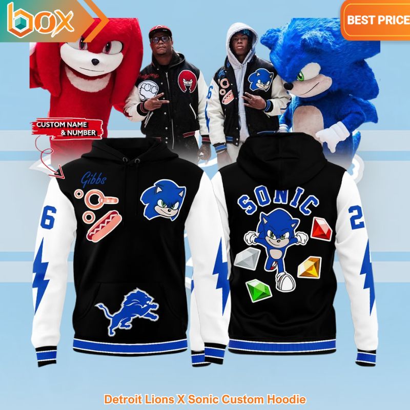 BEST Detroit Lions X Sonic Custom Hoodie