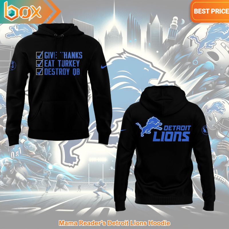 BEST Mama Reader's Detroit Lions Hoodie