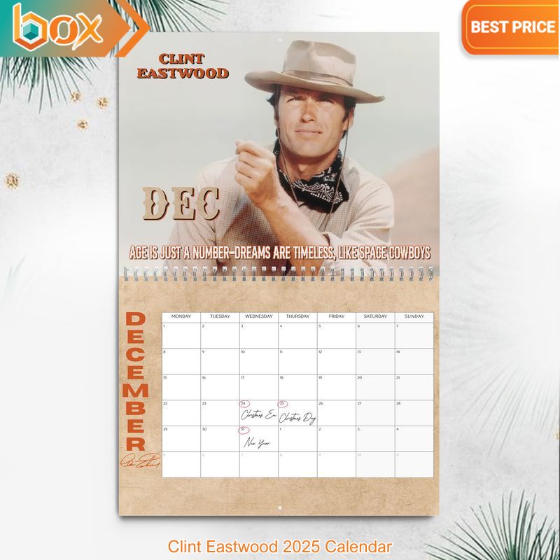 Clint Eastwood 2025 Calendar