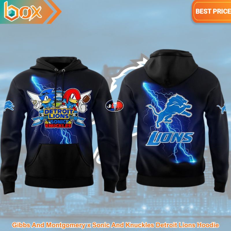 HOT Gibbs And Montgomery x Sonic And Knuckles Detroit Lions Hoodie