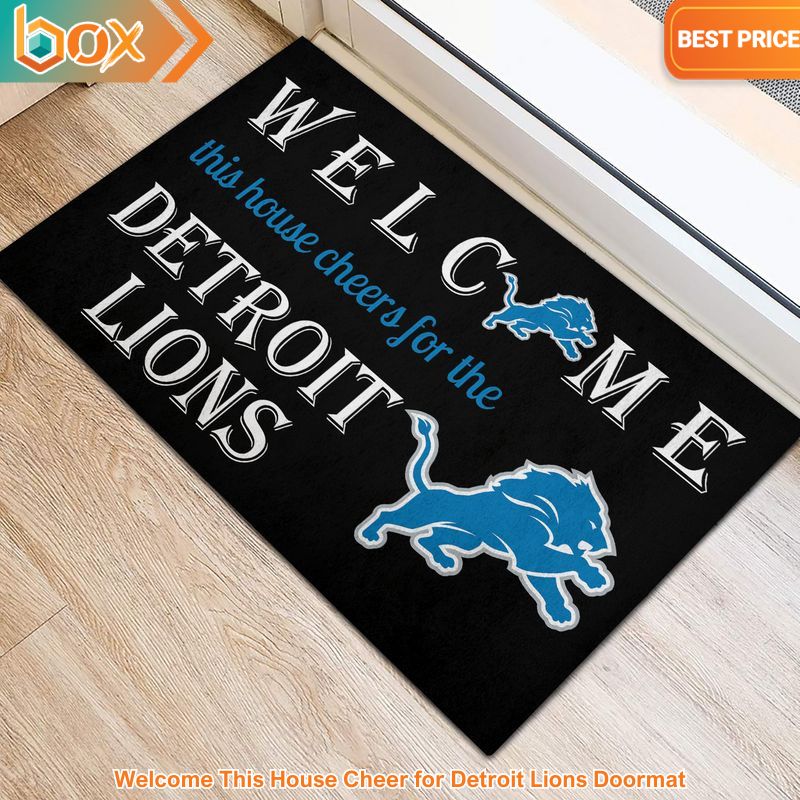 HOT Welcome This House Cheer for Detroit Lions Doormat