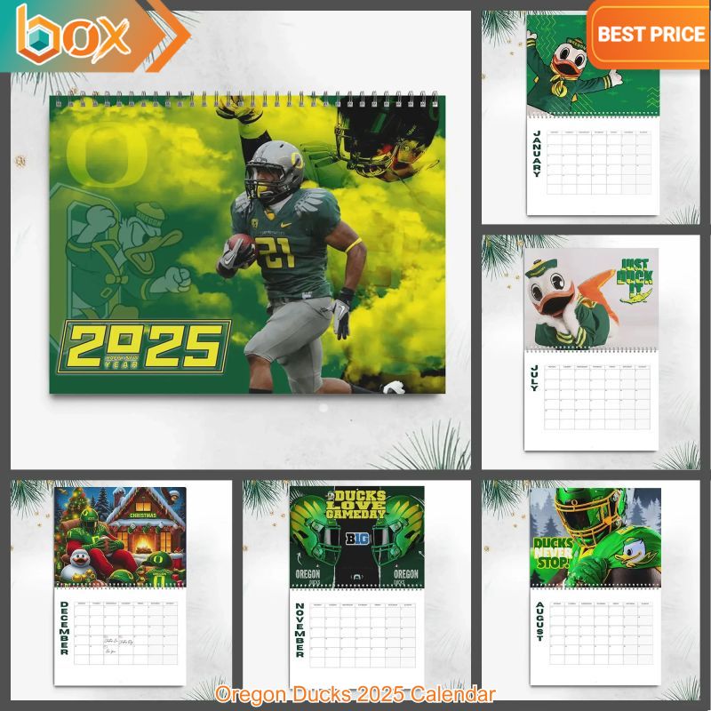 Oregon Ducks 2025 Calendar