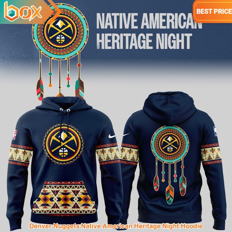 TOP Denver Nuggets Native American Heritage Night Hoodie