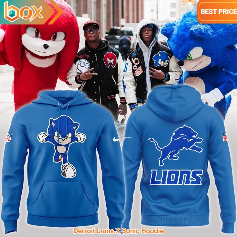 TOP Detroit Lions X Sonic Hoodie