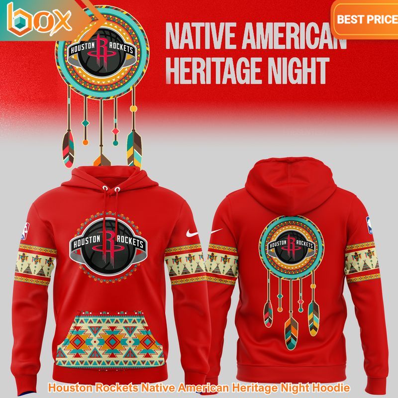 TOP Houston Rockets Native American Heritage Night Hoodie