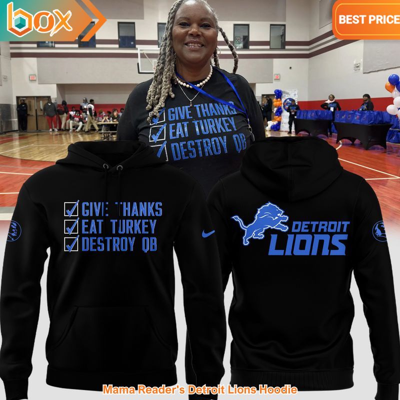 TOP Mama Reader's Detroit Lions Hoodie