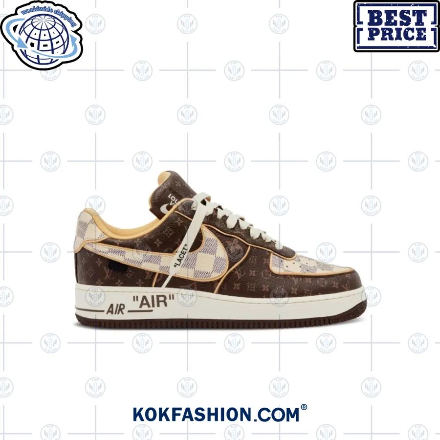 nike air force 1 low louis vuitton monogram brown damier azur 1 382