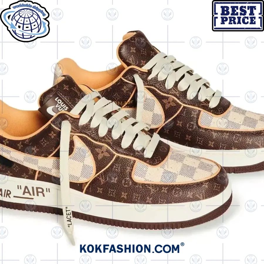 nike air force 1 low louis vuitton monogram brown damier azur 2 78