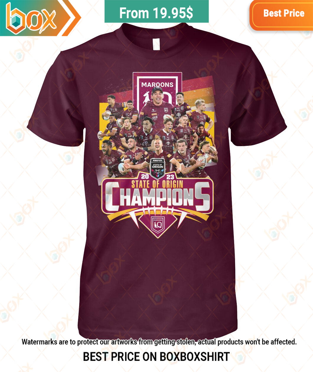 Queensland Maroons 2023 State of Origin Champions Hoodie Shirt ...