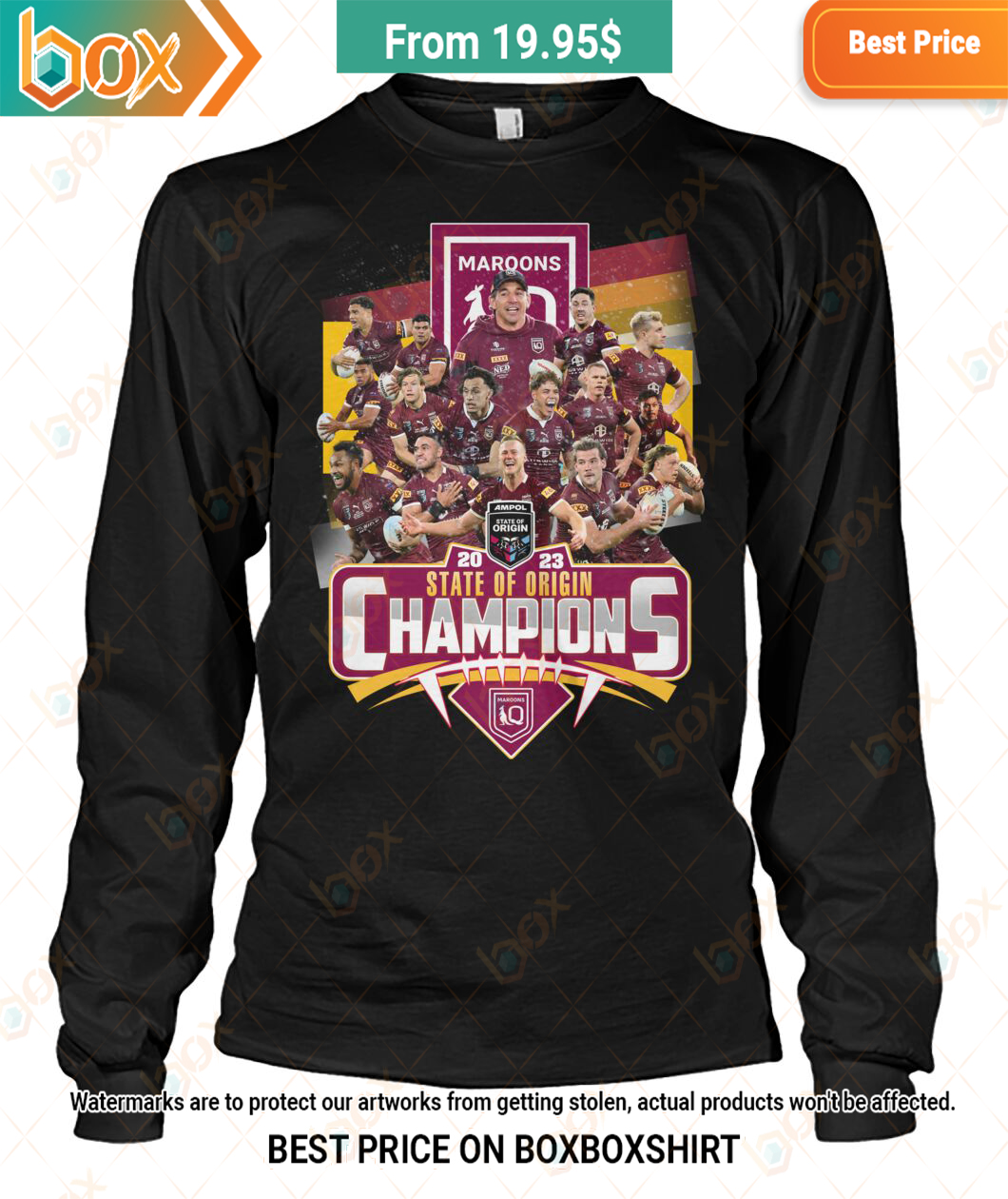 Queensland Maroons 2023 State of Origin Champions Hoodie Shirt ...