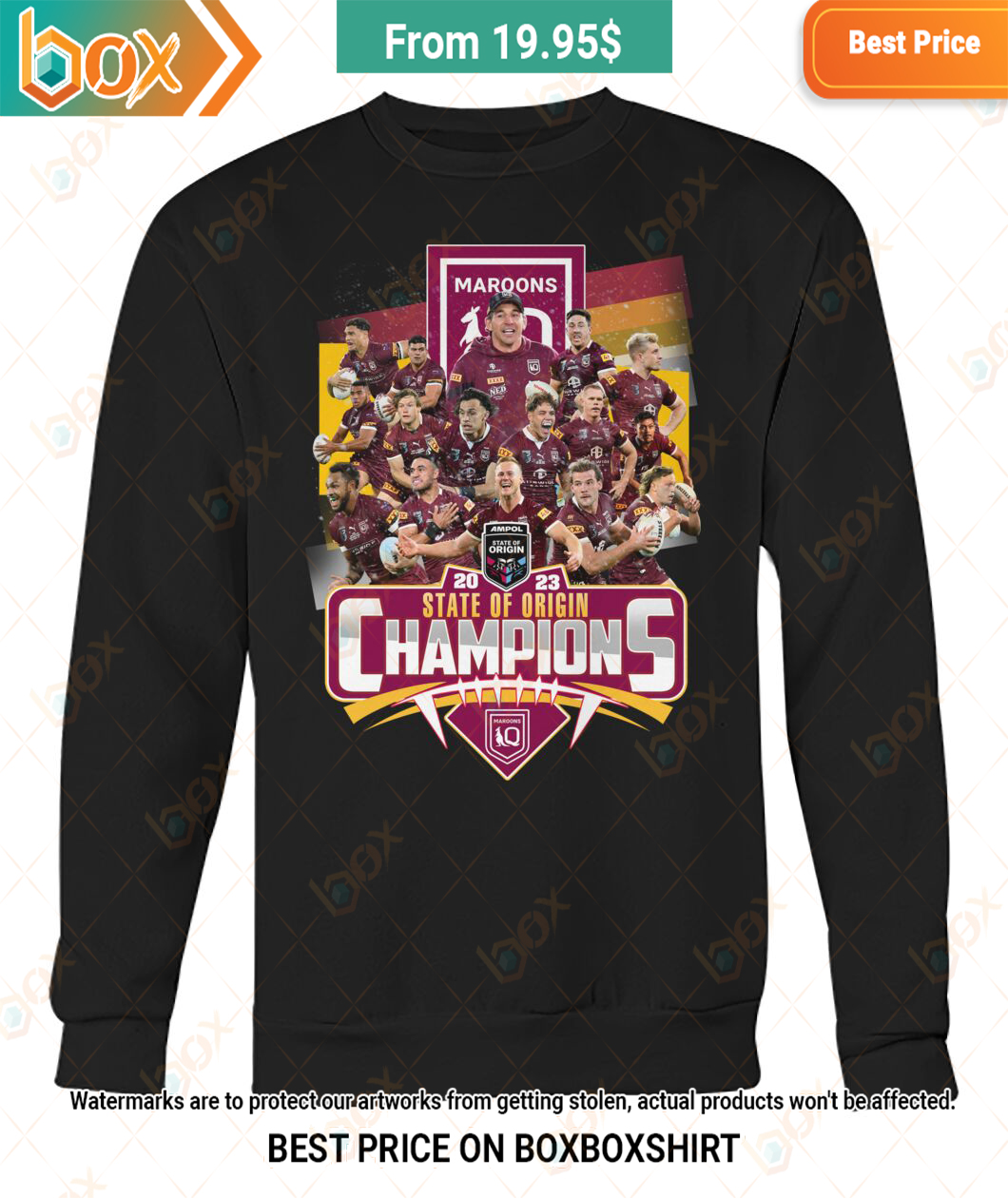 Queensland Maroons 2023 State of Origin Champions Hoodie Shirt ...