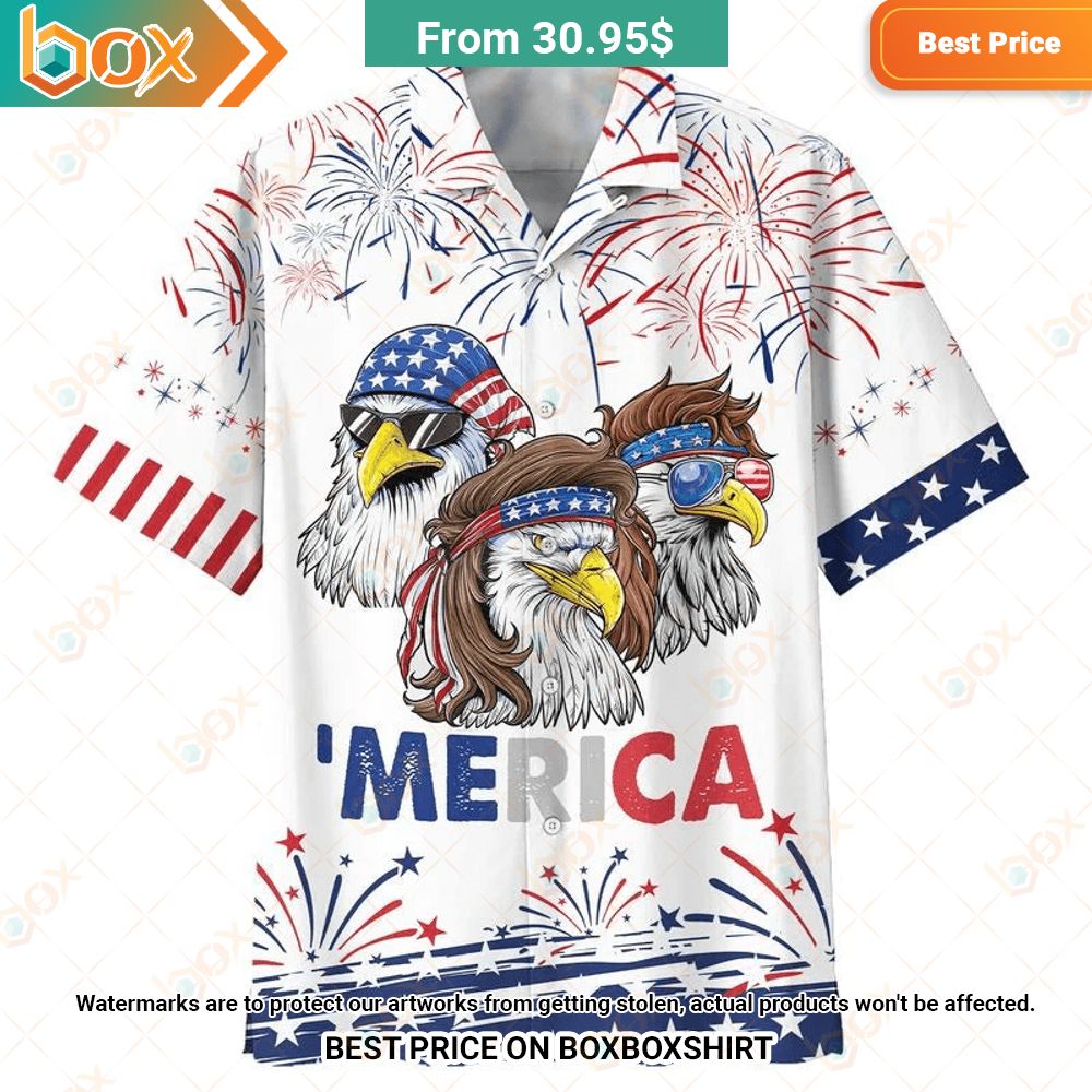 American Eagle Independence Day Hawaiian Shirt Your beauty is irresistible.