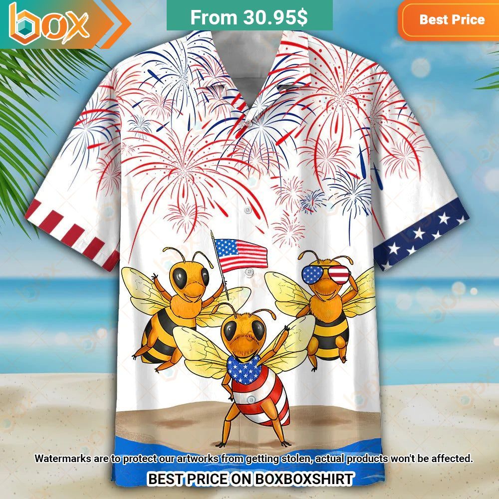 Bee Independence Day Hawaiian Shirt Nice shot bro
