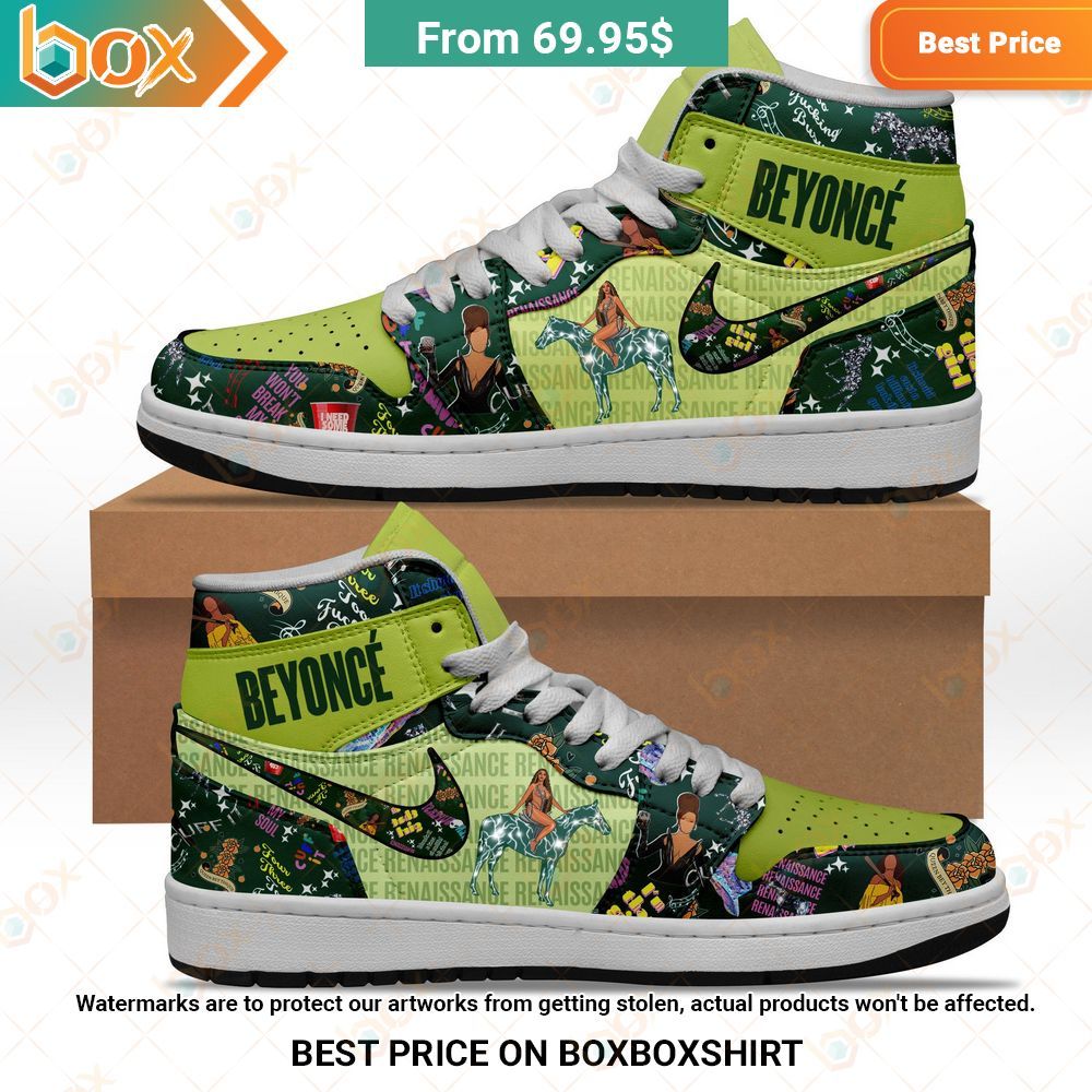 Beyonce Air Jordan High Top Shoes Natural and awesome